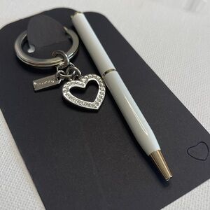 Coach Mini Heart Keychain and Pen Set